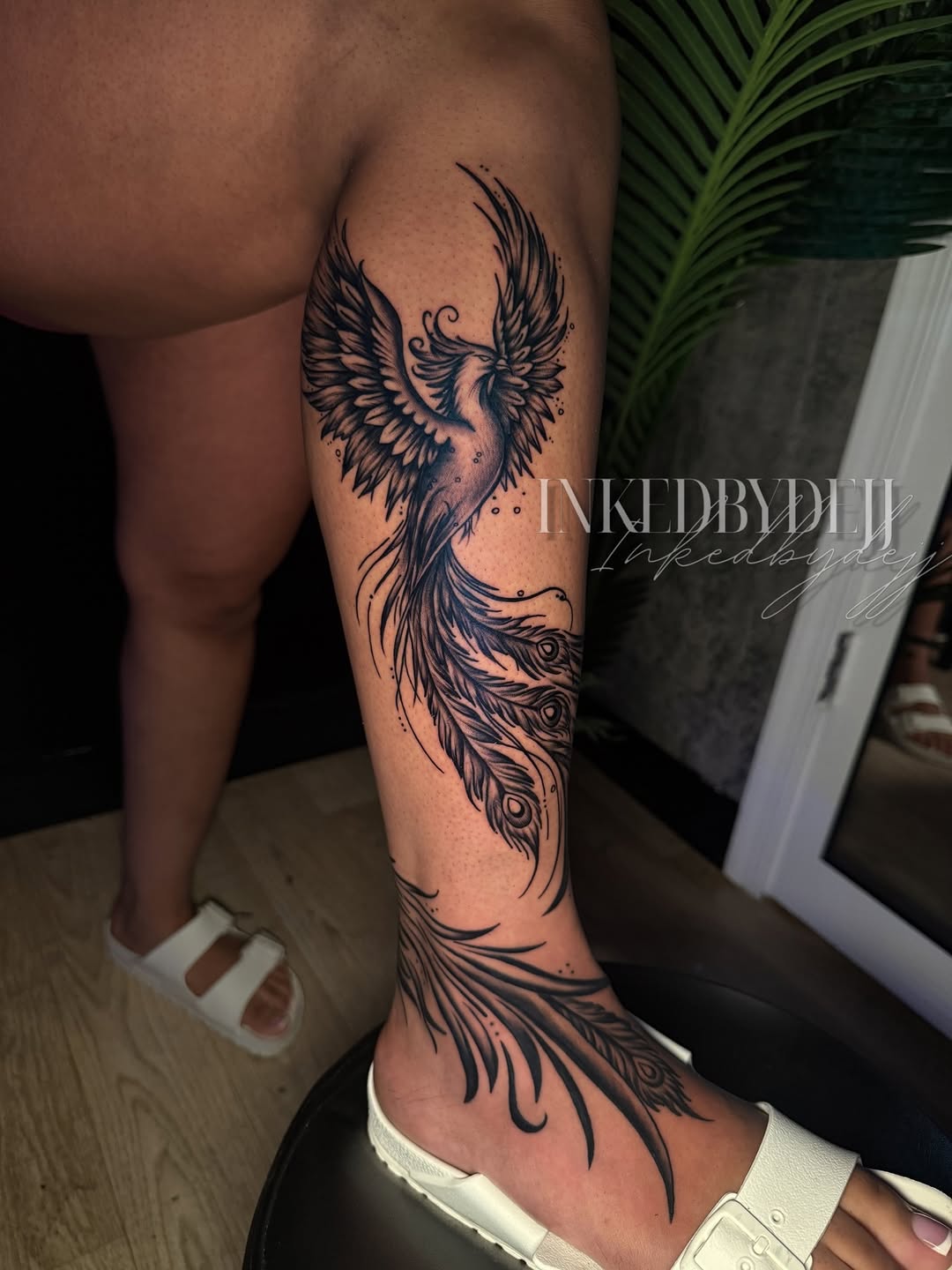 Tattoo by @inkedbydejj — black_and_grey, realism