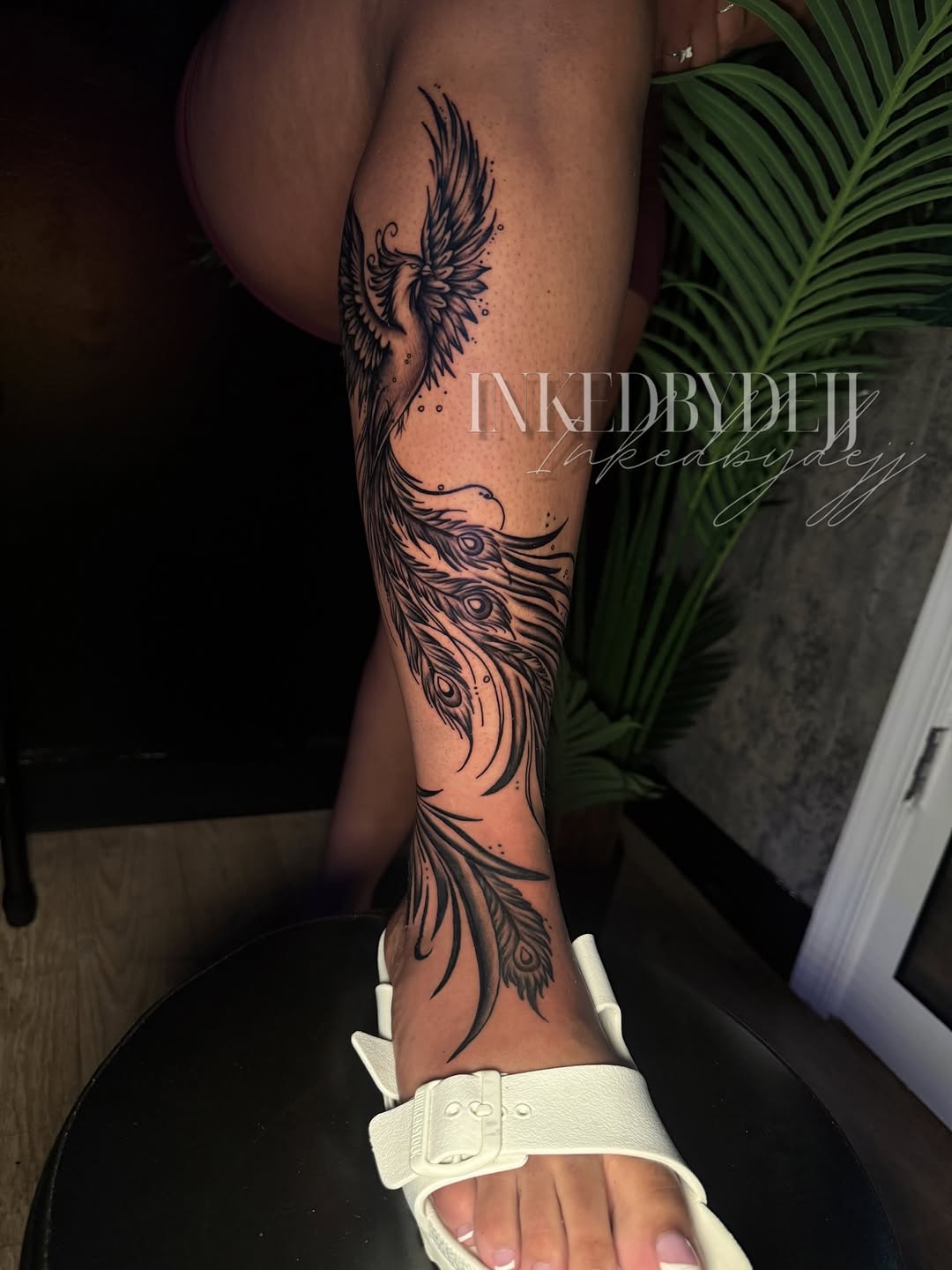 Tattoo by @inkedbydejj — black_and_grey, fine_line