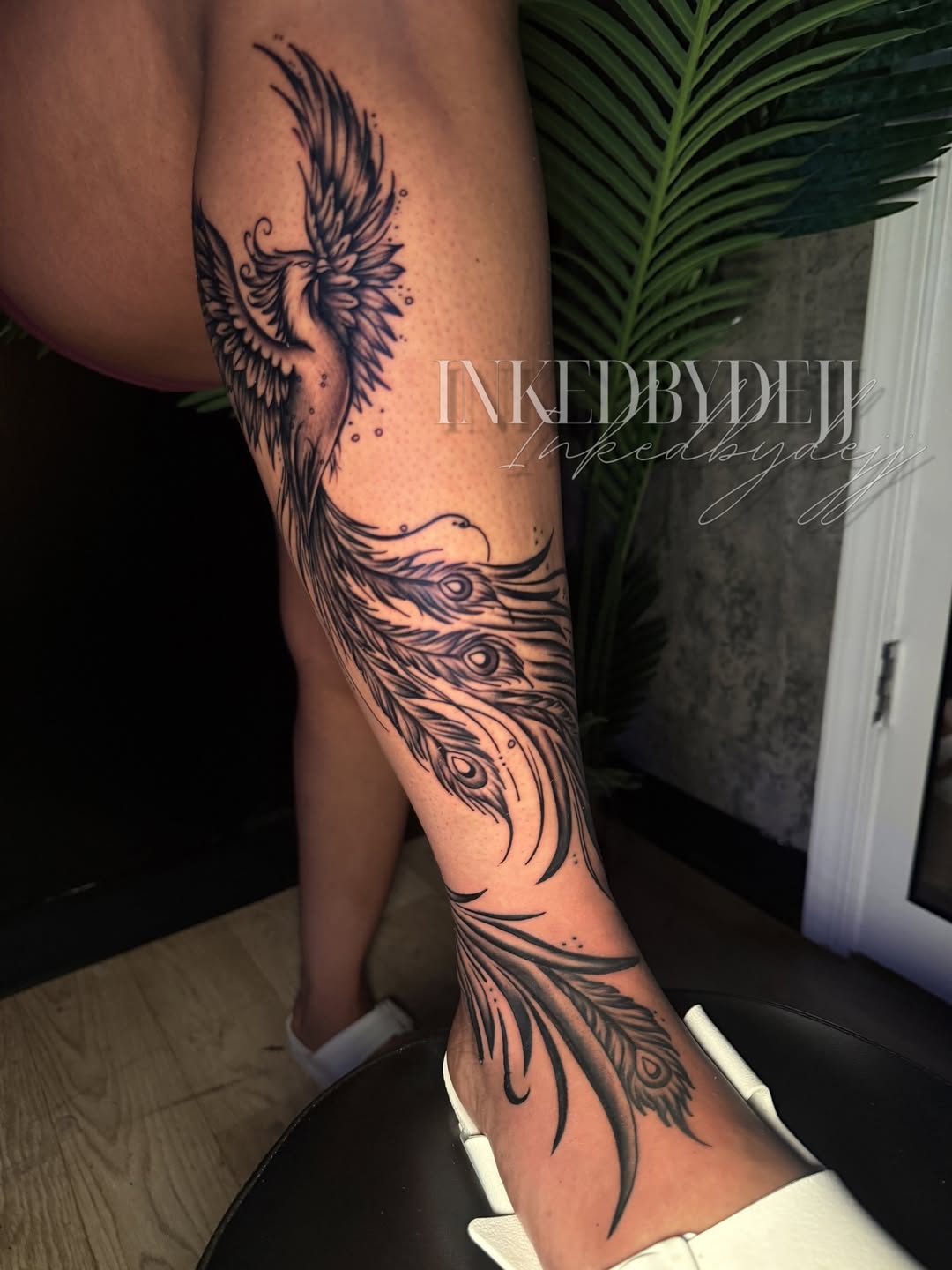 Tattoo by @inkedbydejj — black_and_grey, fine_line