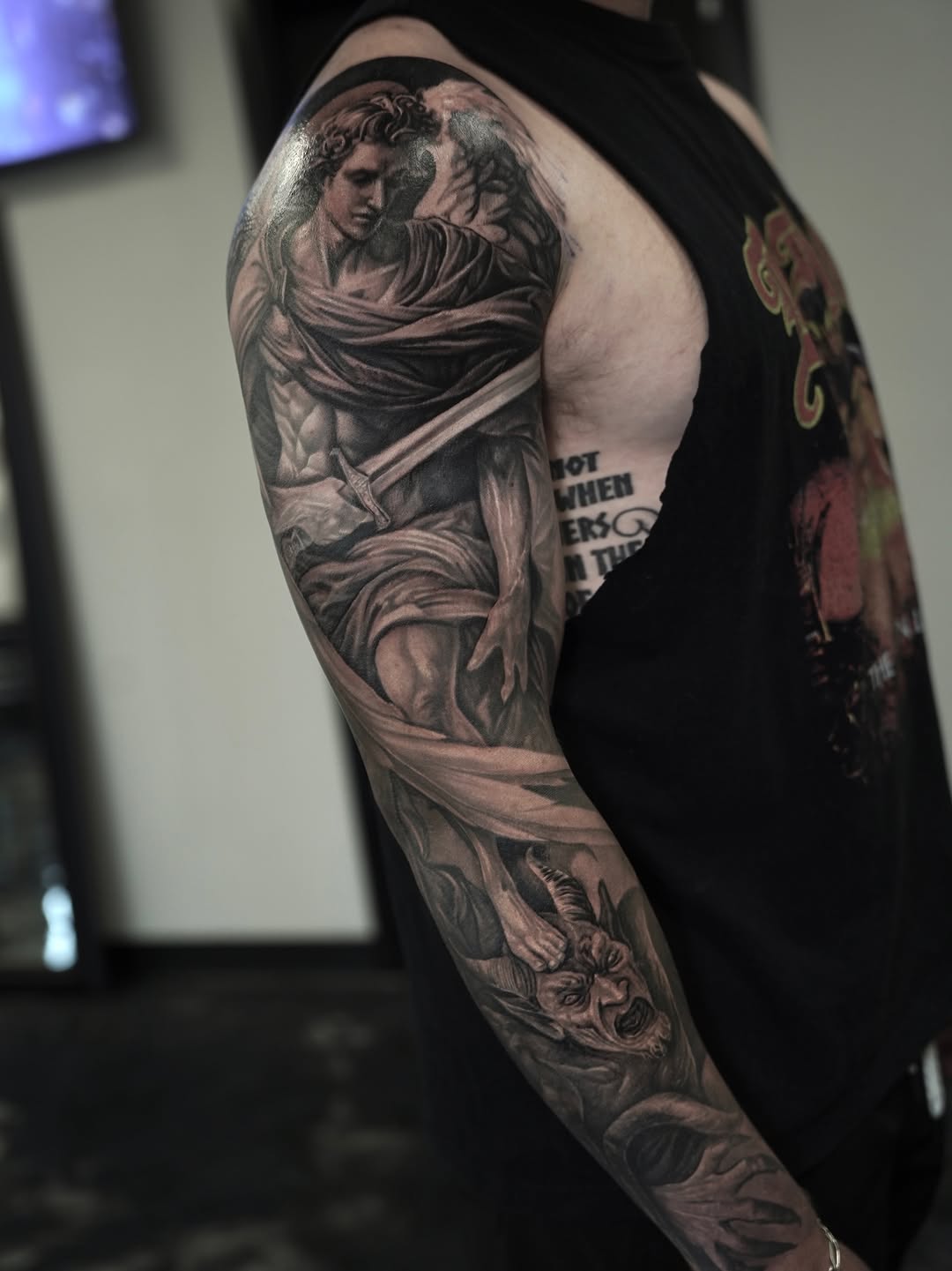 Tattoo by @nelsontellezart — realism, black_and_grey