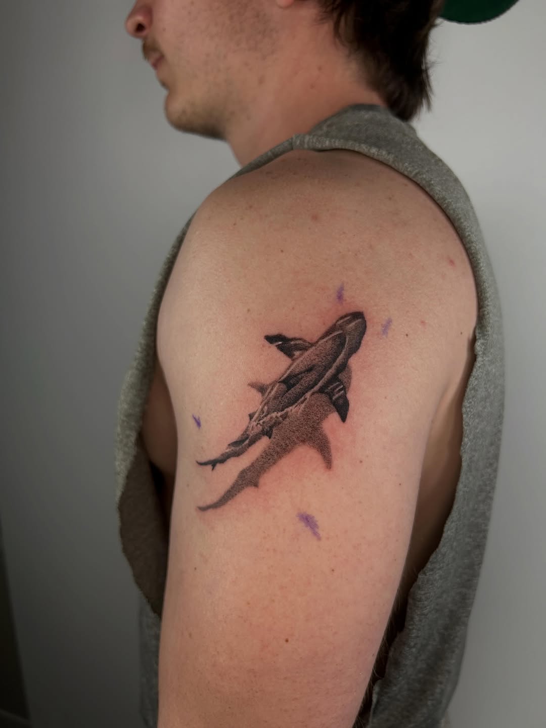 Tattoo by @tatbyj — black_and_grey, dotwork
