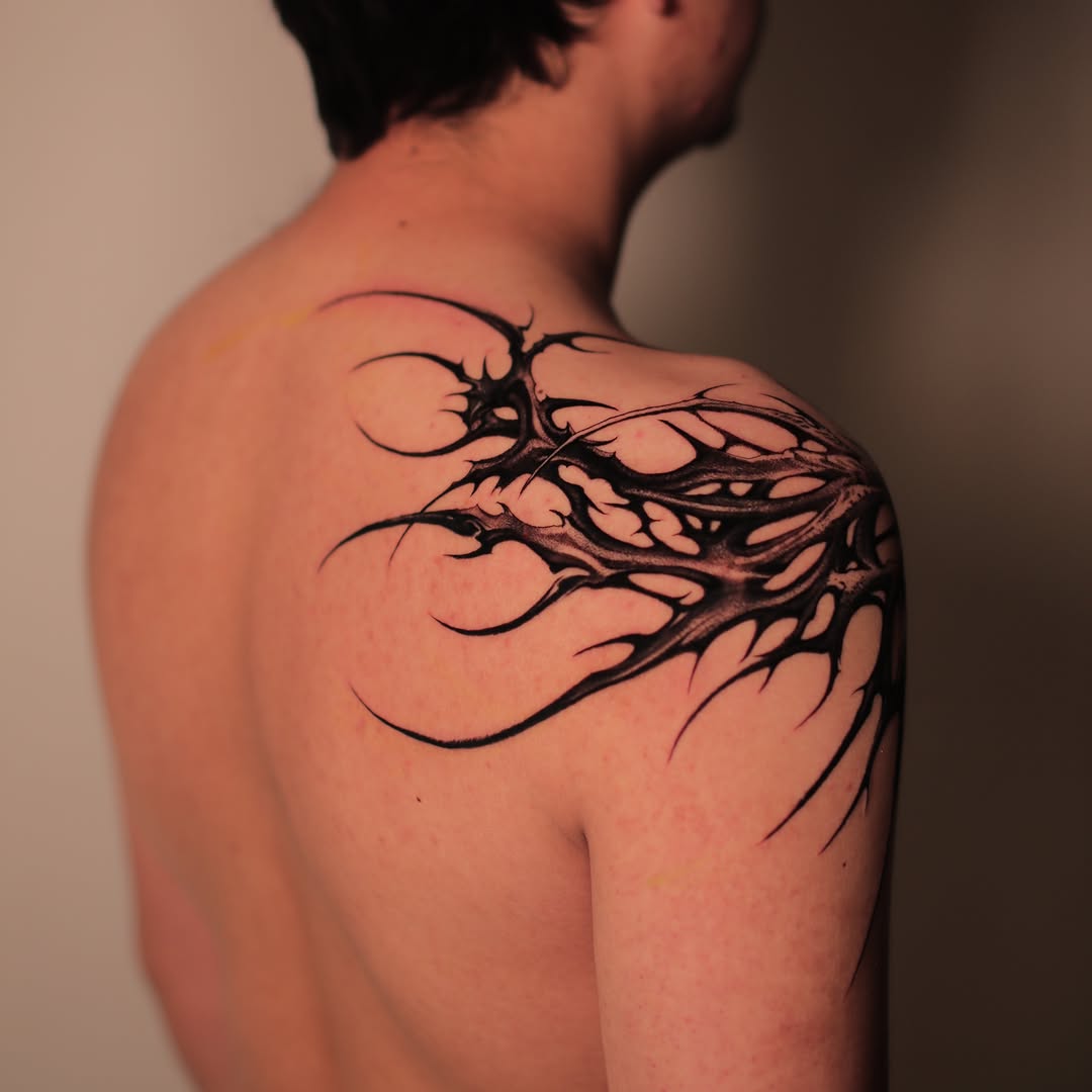 Tattoo by @strokin_dark — blackwork, ornamental