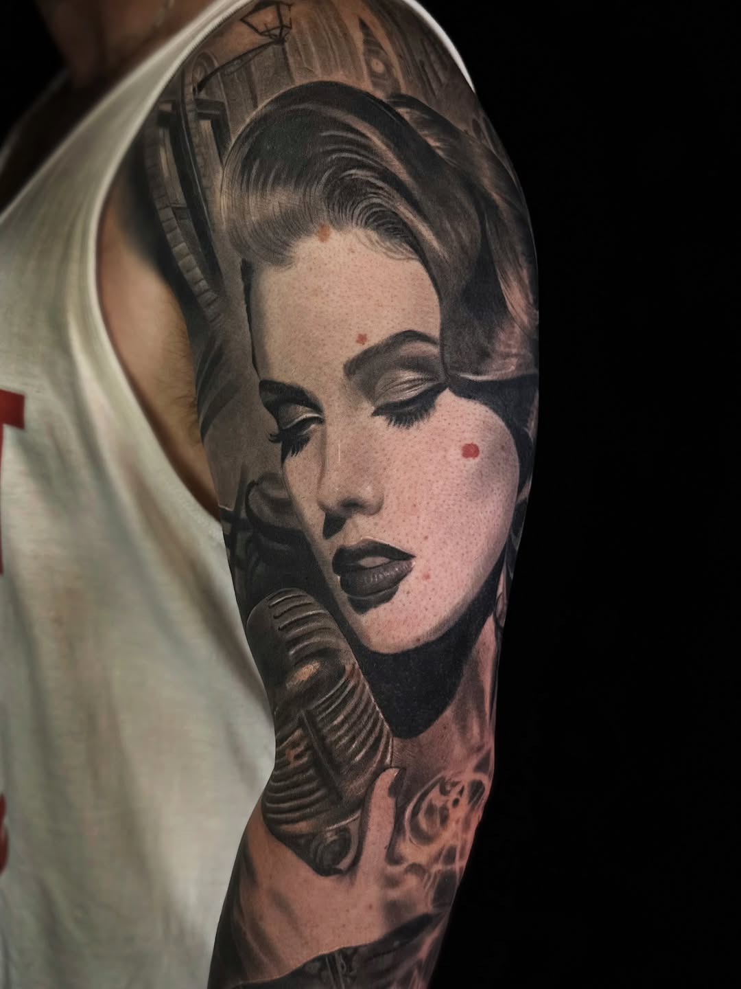 Tattoo by @gabpolflit_tattooartist β realism, black_and_grey
