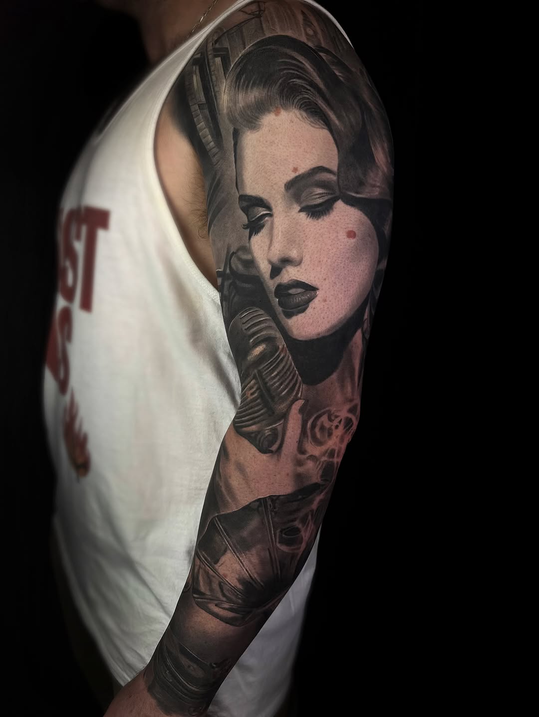 Tattoo by @gabpolflit_tattooartist β realism, black_and_grey