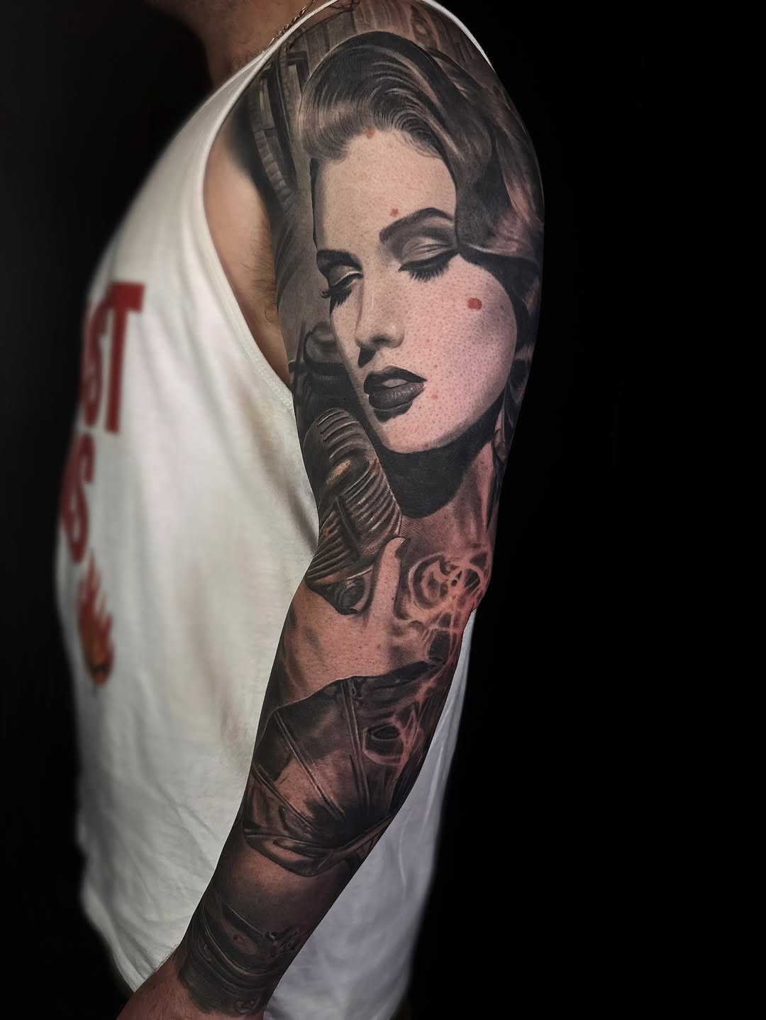 Tattoo by @gabpolflit_tattooartist β realism, black_and_grey