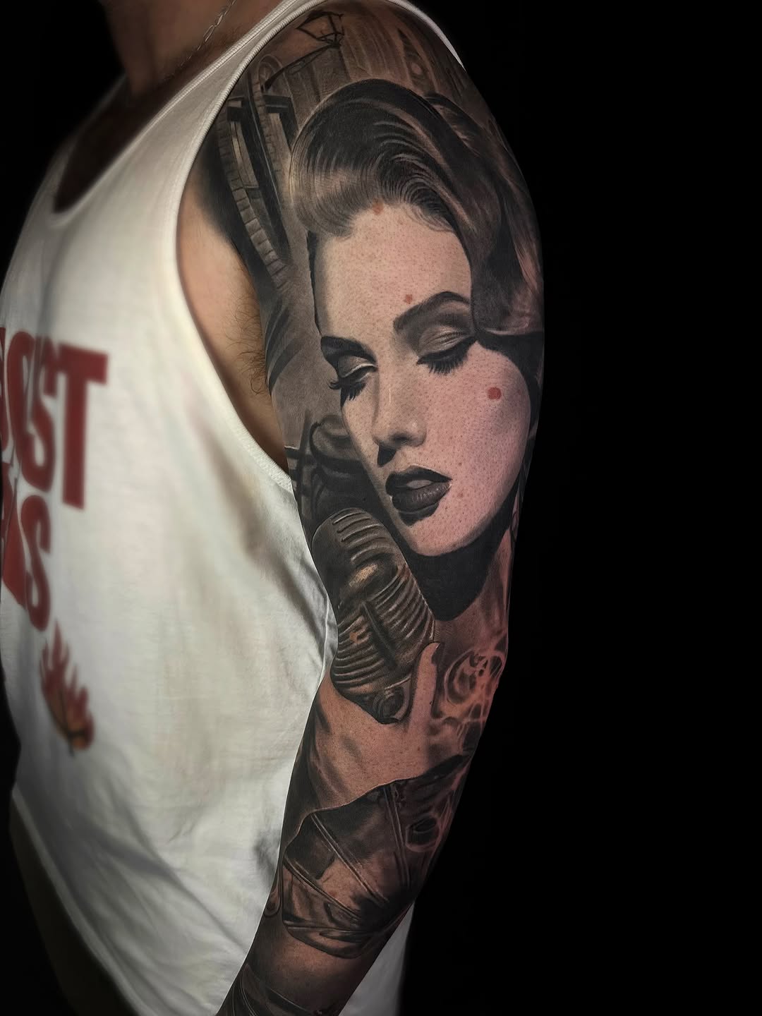 Tattoo by @gabpolflit_tattooartist β realism, black_and_grey