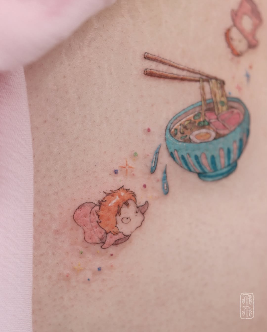 Tattoo by @phoebe_doartink — anime, watercolor