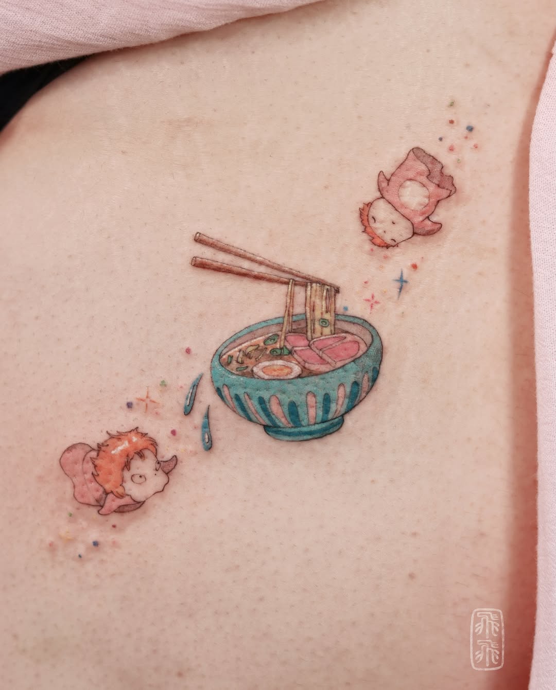 Tattoo by @phoebe_doartink — anime, watercolor
