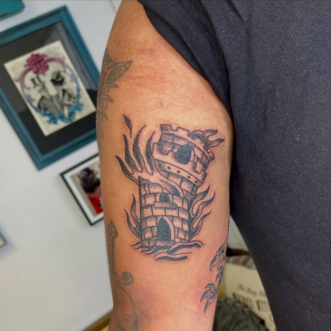 Tattoo by @tay.leigh.k โ illustrative, black_and_grey