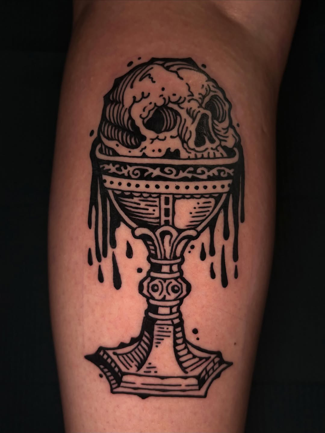 Tattoo by @jeremydrawsshit β blackwork