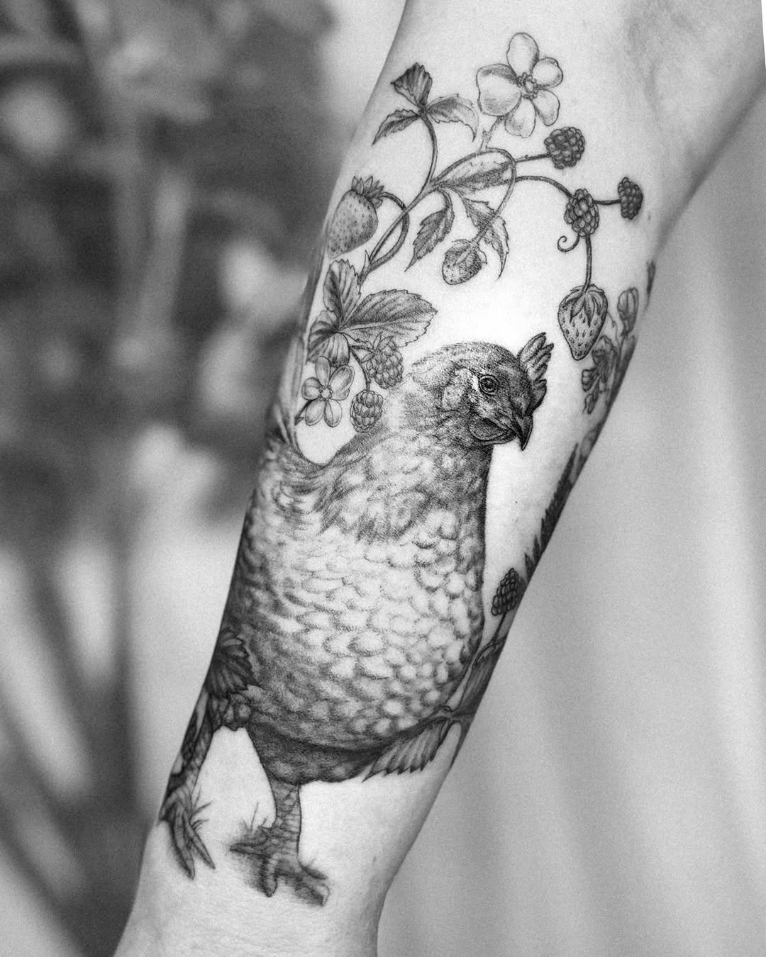 Tattoo by @yaya__ink — realism, dotwork