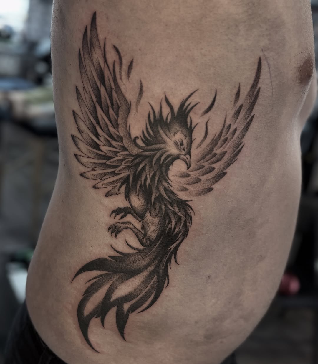 Tattoo by @welpfu β black_and_grey, dotwork