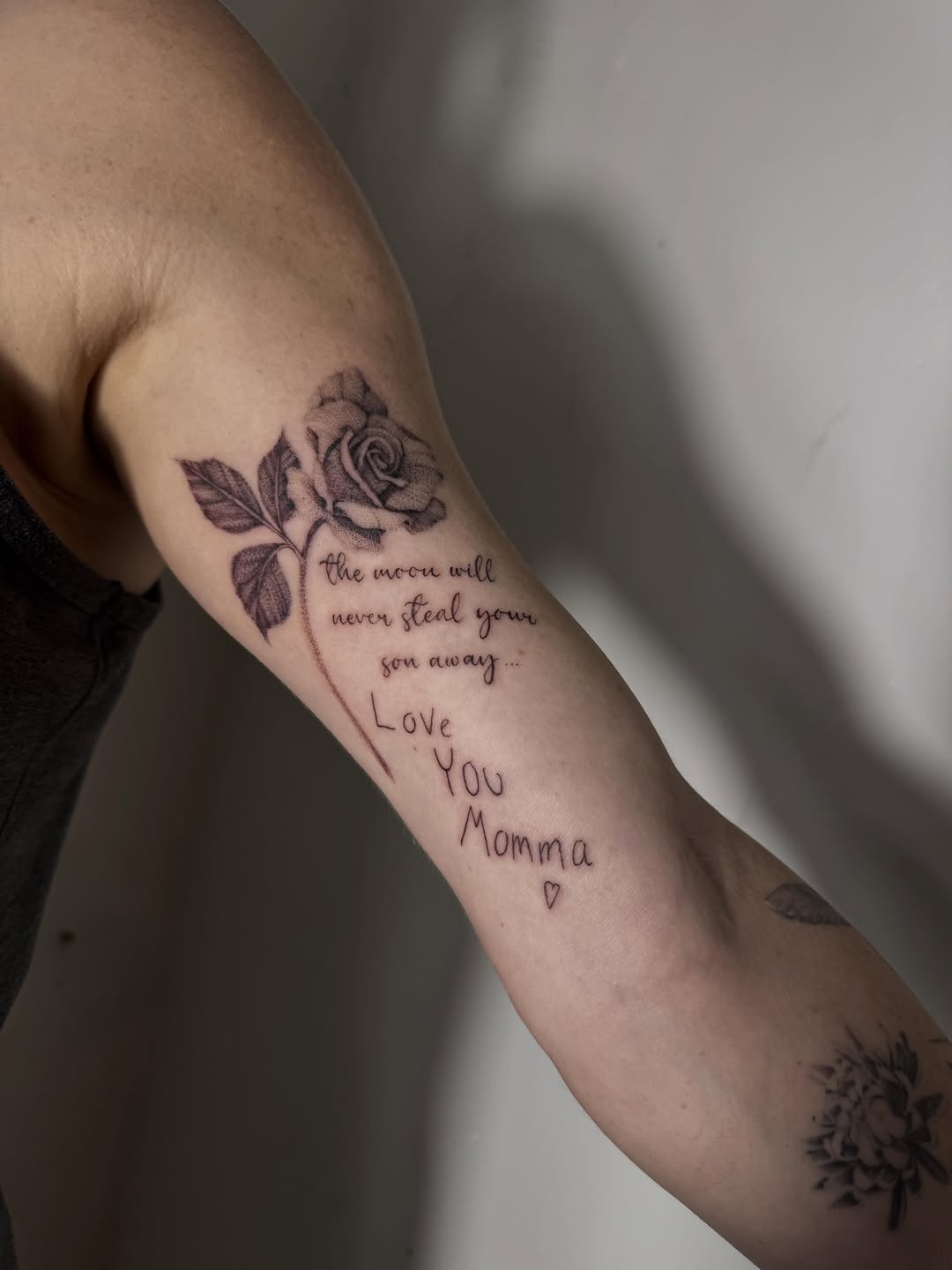 Tattoo by @tiannaos — fine_line, lettering_script
