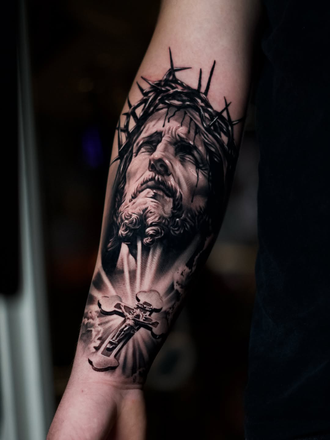 Tattoo by @mickeytattoos — realism, black_and_grey