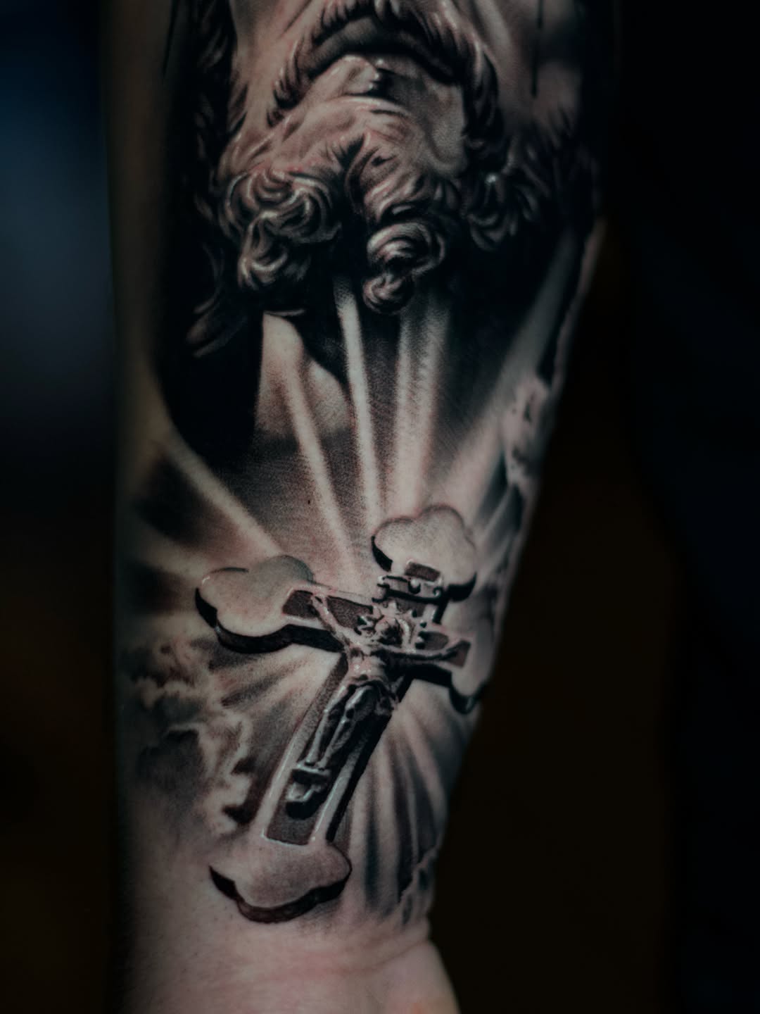 Tattoo by @mickeytattoos — realism, black_and_grey