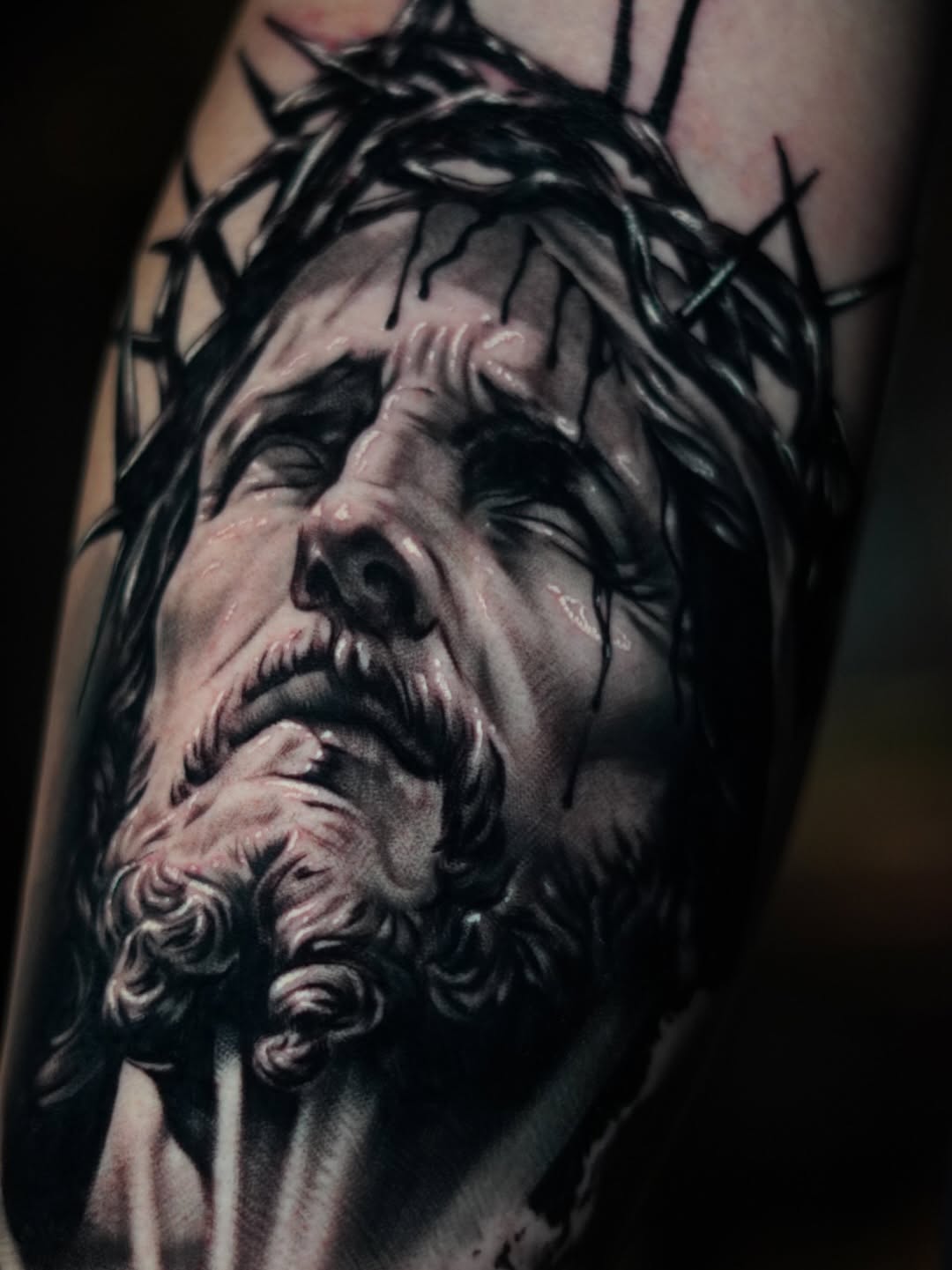 Tattoo by @mickeytattoos — realism, dark_realism
