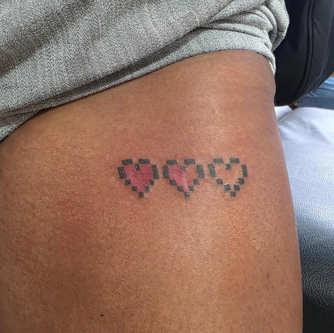Tattoo by @callmemidas — illustrative, pixel_art