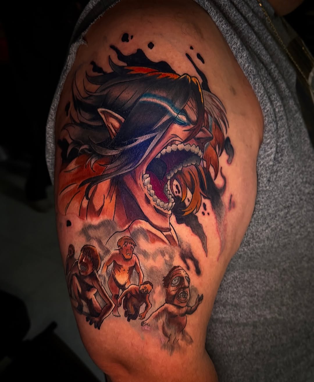 Tattoo by @aidensenpaitatsme — anime
