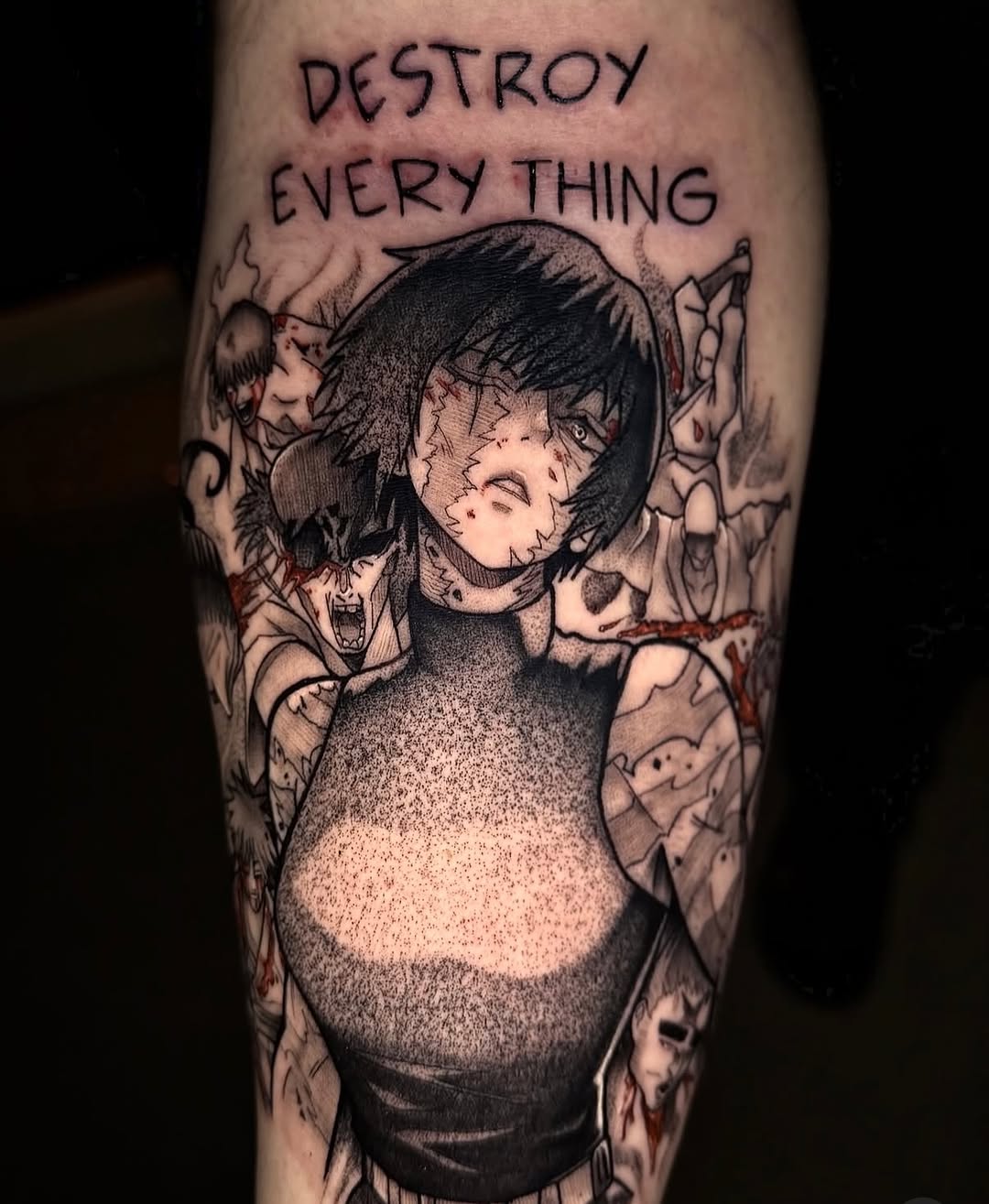 Tattoo by @aidensenpaitatsme — anime