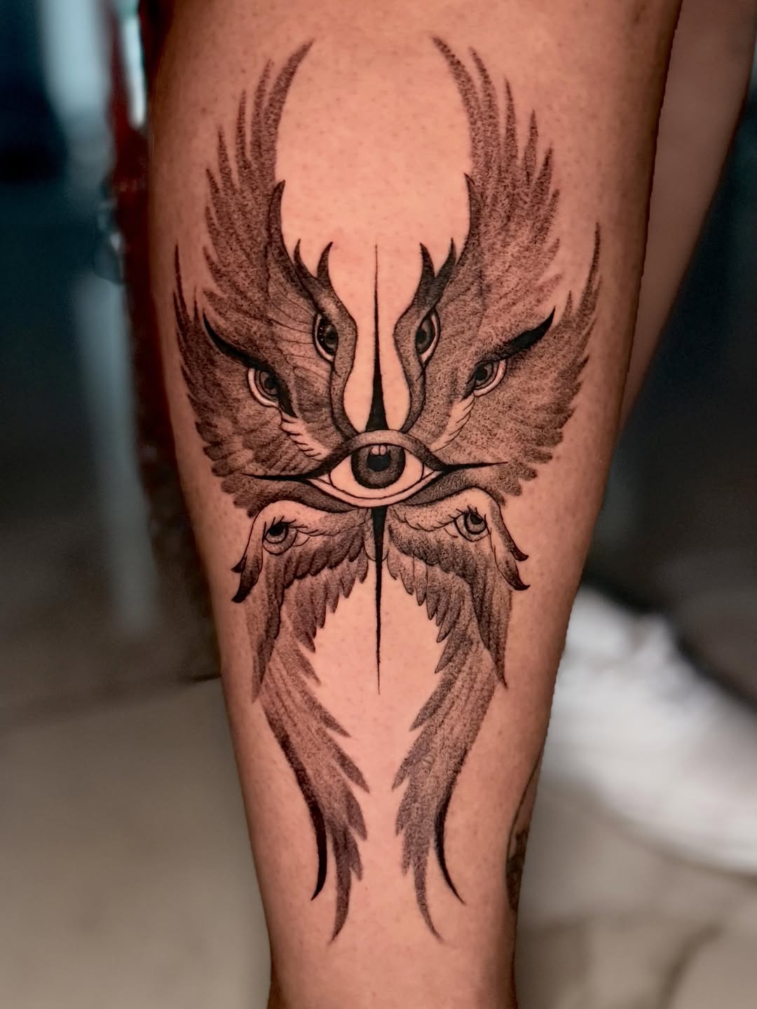 Tattoo by @inkszi — blackwork, illustrative