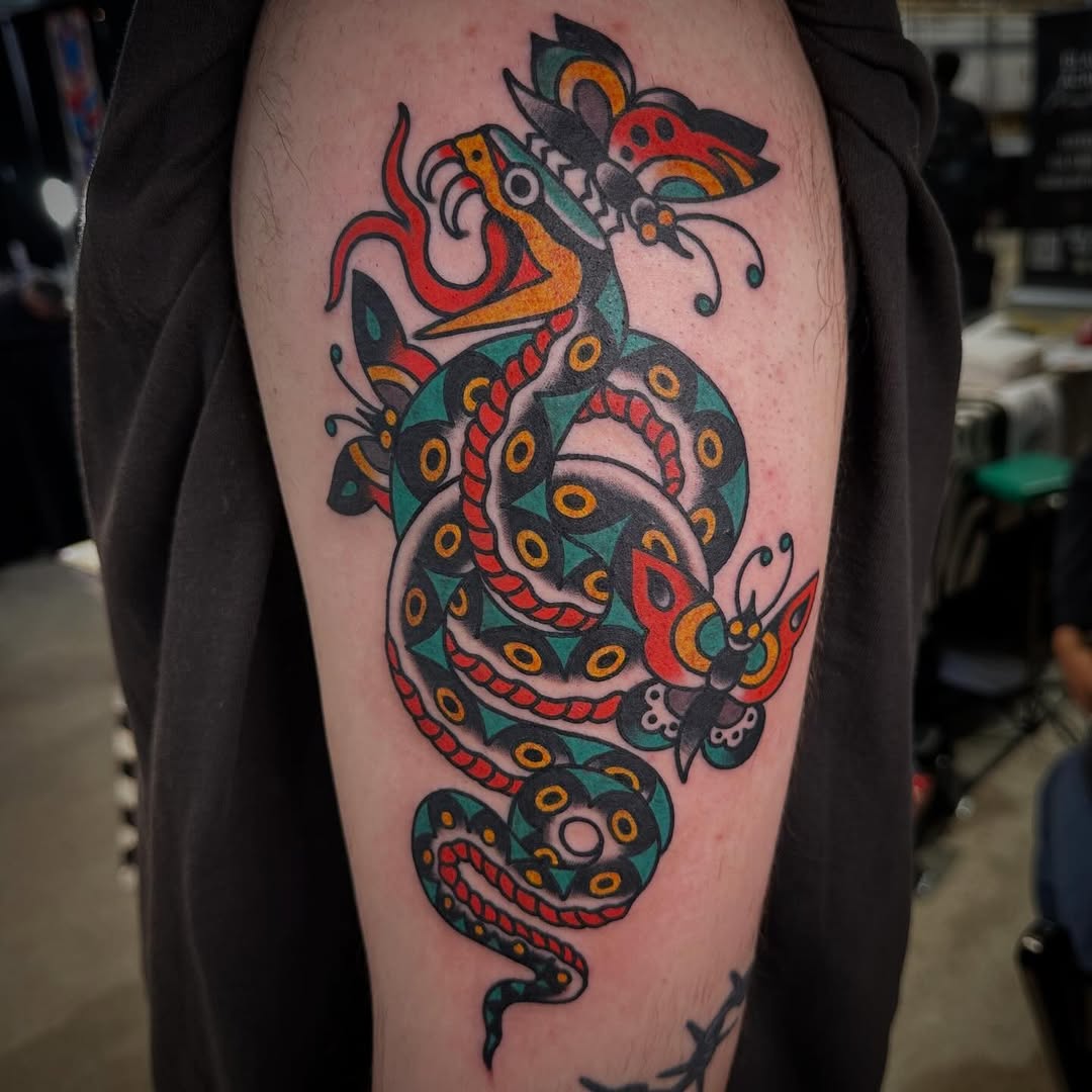 Tattoo by @rohrbachertattoo — american_traditional, illustrative