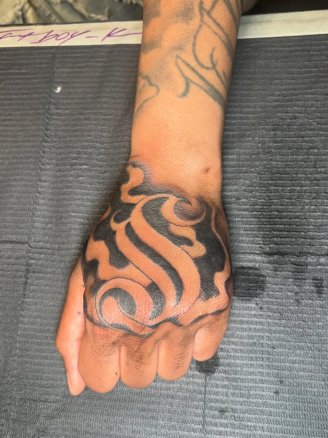 Tattoo by @tatboy_k — blackwork, illustrative