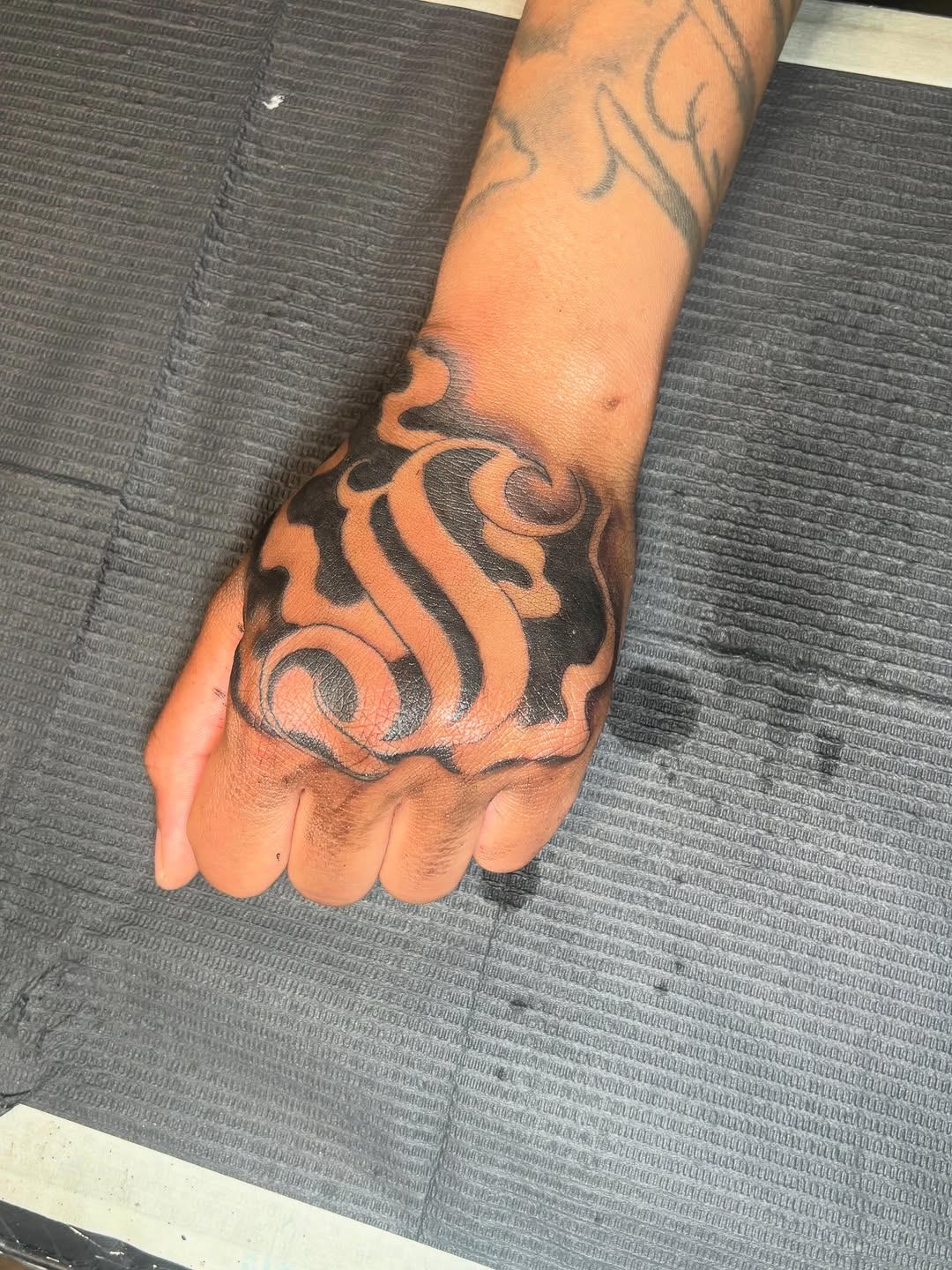 Tattoo by @tatboy_k — blackwork, illustrative