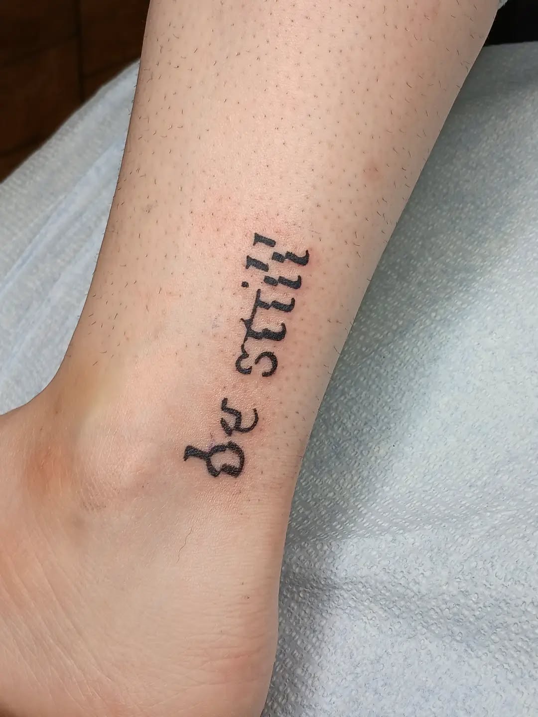 Tattoo by @amberculttattoos — lettering_script, fine_line