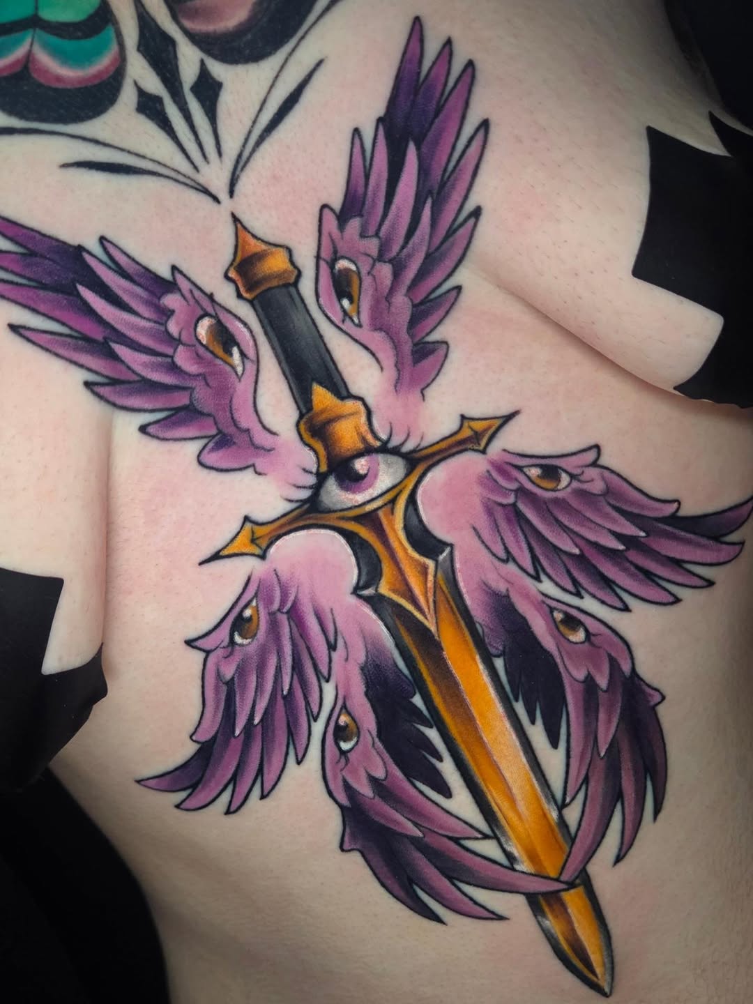 Tattoo by @skyla.bel — neo_traditional, blackwork