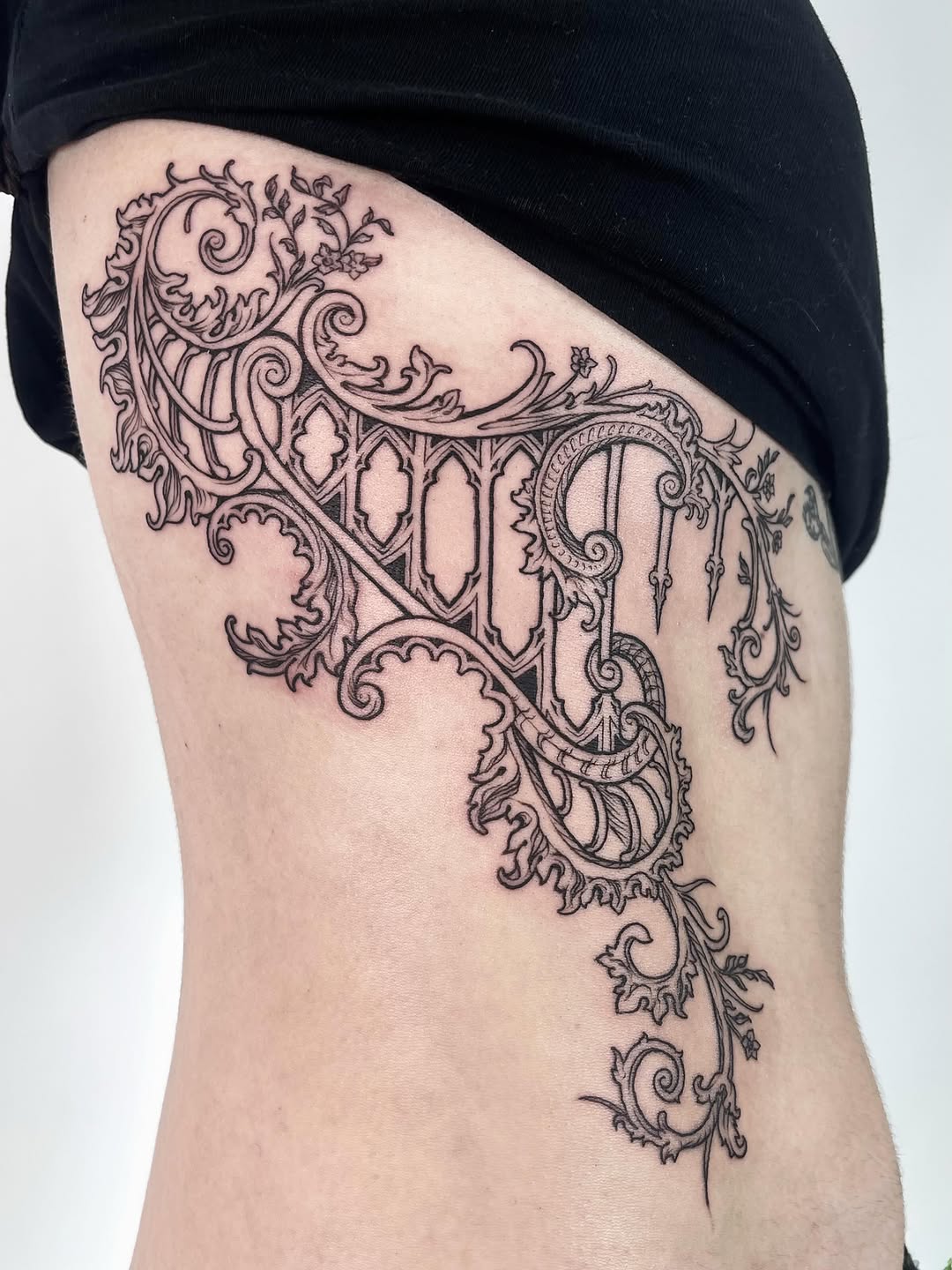 Tattoo by @hollyhawk.ink โ ornamental, black_and_grey