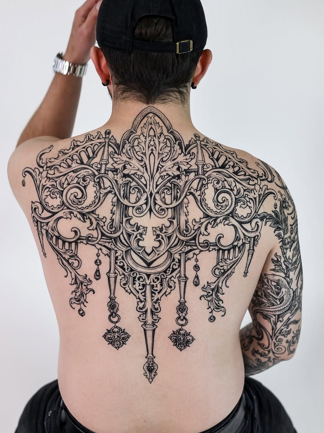 Tattoo by @hollyhawk.ink โ blackwork, ornamental