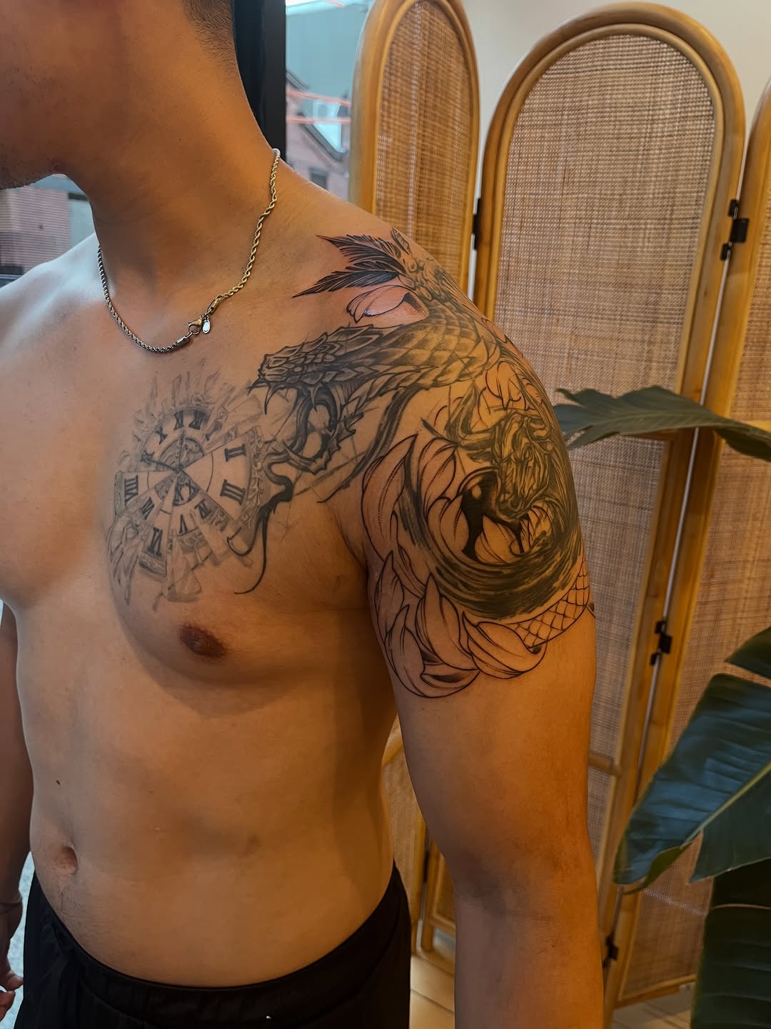Tattoo by @long.ung — japanese_irezumi, black_and_grey
