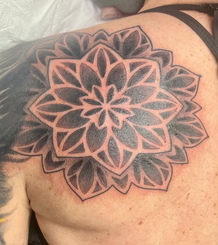 Tattoo by @denny.w.13 — geometric, dotwork