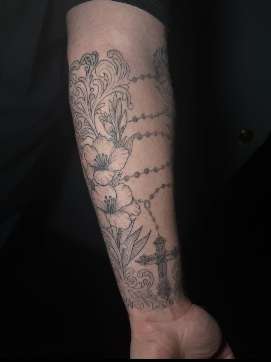 Tattoo by @ink_darling — black_and_grey, ornamental