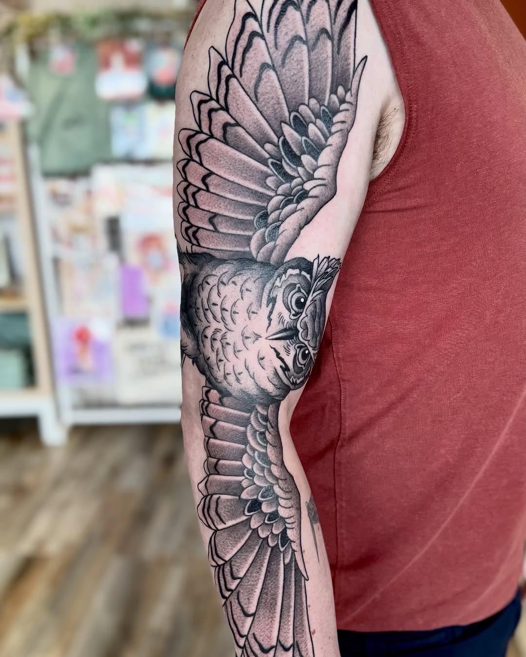 Tattoo by @inkofeden — black_and_grey