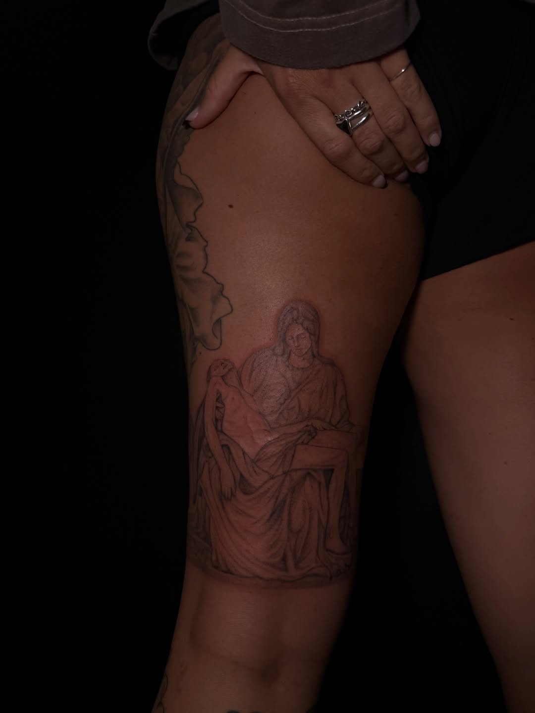 Tattoo by @ink_darling — realism, black_and_grey