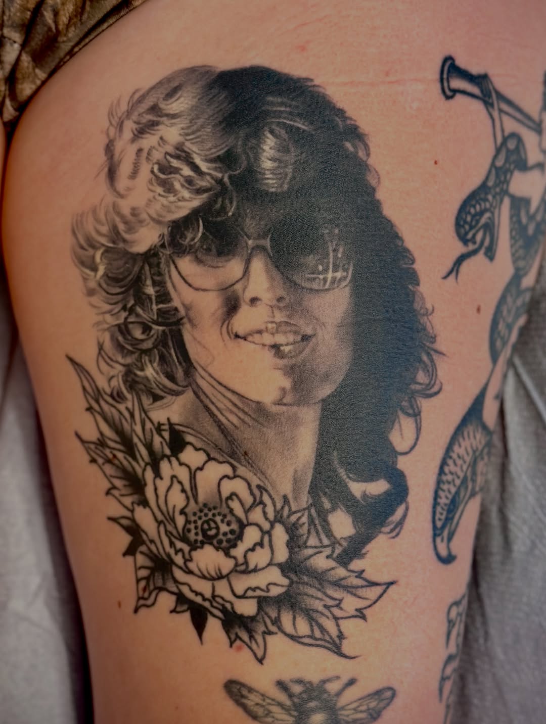 Tattoo by @hollyellistattoo — realism, black_and_grey