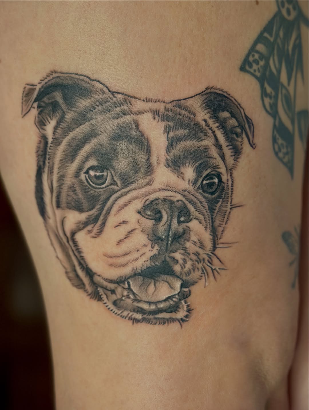 Tattoo by @hollyellistattoo — realism, black_and_grey