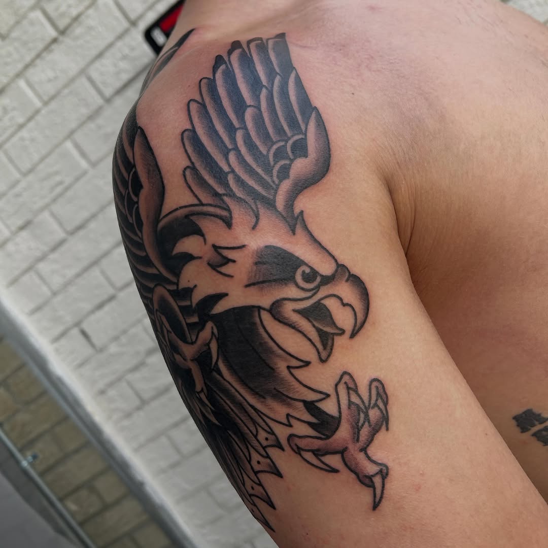 Tattoo by @mya.tattoos — american_traditional, black_and_grey