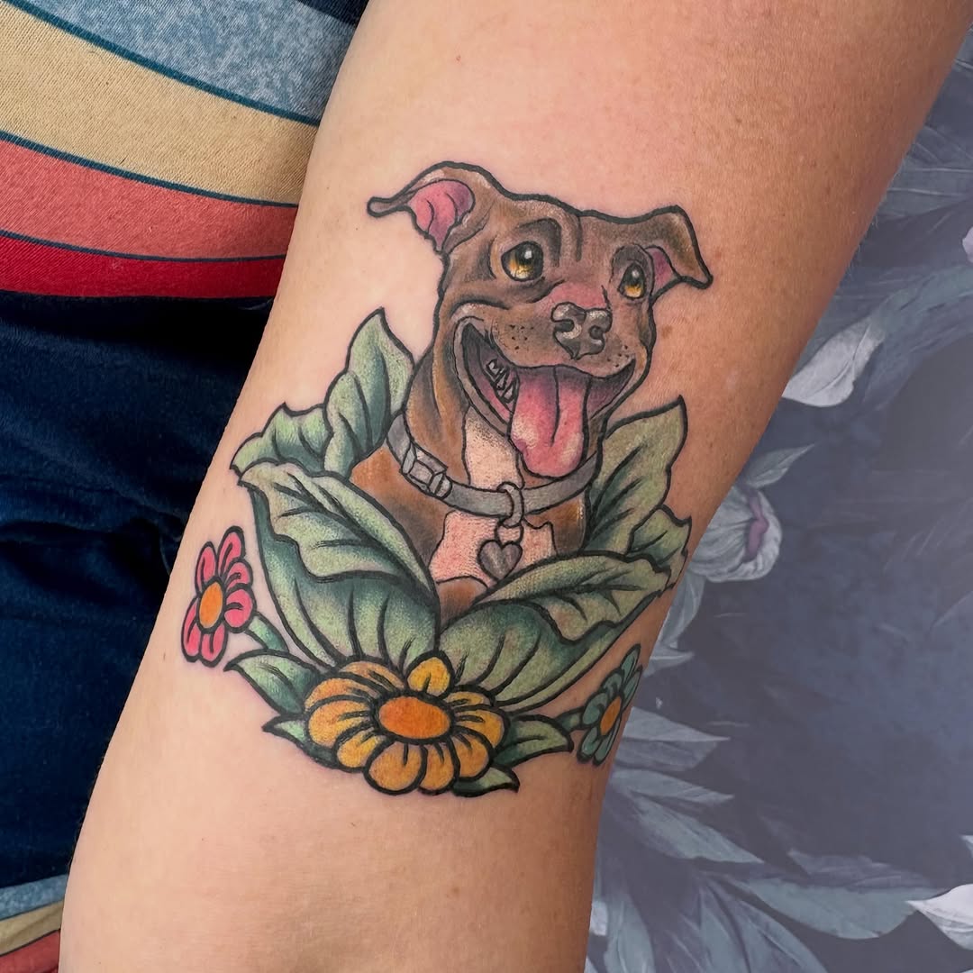 Tattoo by @little_dusty_tattoos — illustrative, new_school