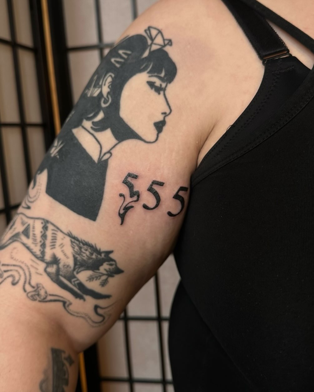 Tattoo by @irezumijun — illustrative, blackwork