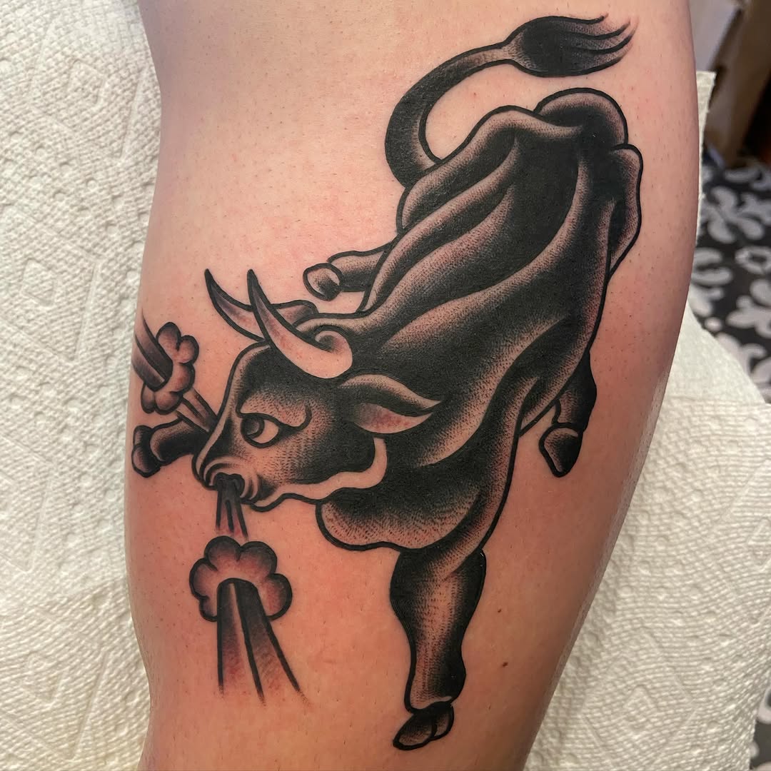 Tattoo by @thedeadwhatever — american_traditional, black_and_grey