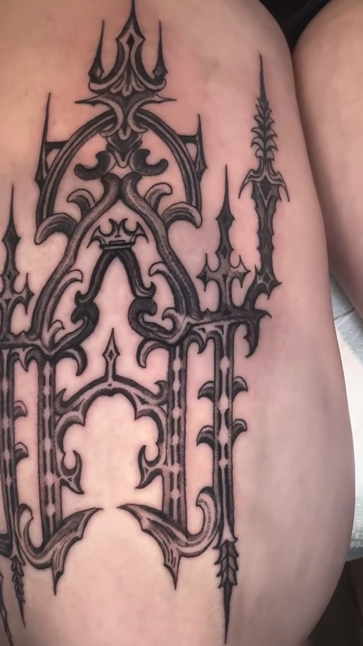 Tattoo by @needlerelic_tattoo — blackwork, ornamental