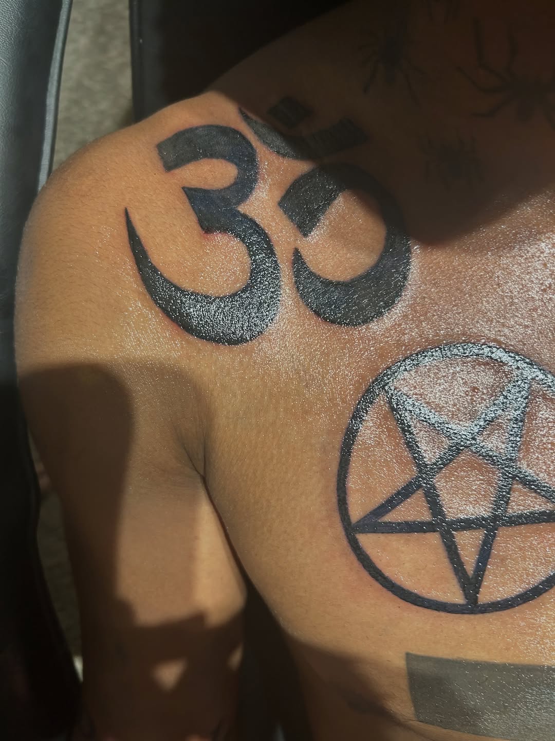 Tattoo by @tatzbythadon โ blackwork, lettering_script