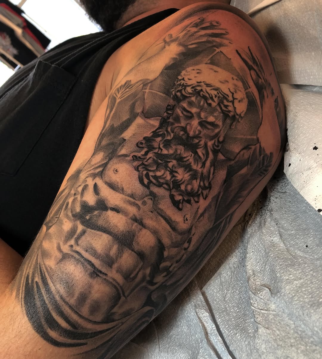 Tattoo by @cv__tattoo โ black_and_grey, realism