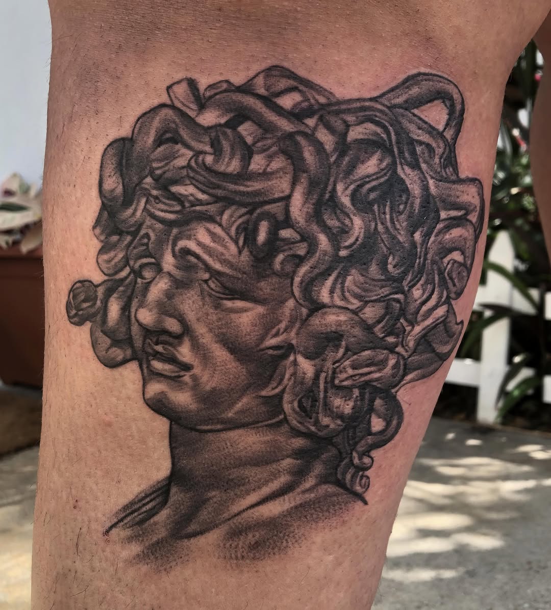 Tattoo by @cv__tattoo โ realism, black_and_grey