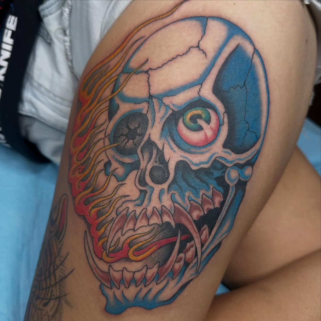 Tattoo by @austinmurfitttattoos — new_school, trash_polka