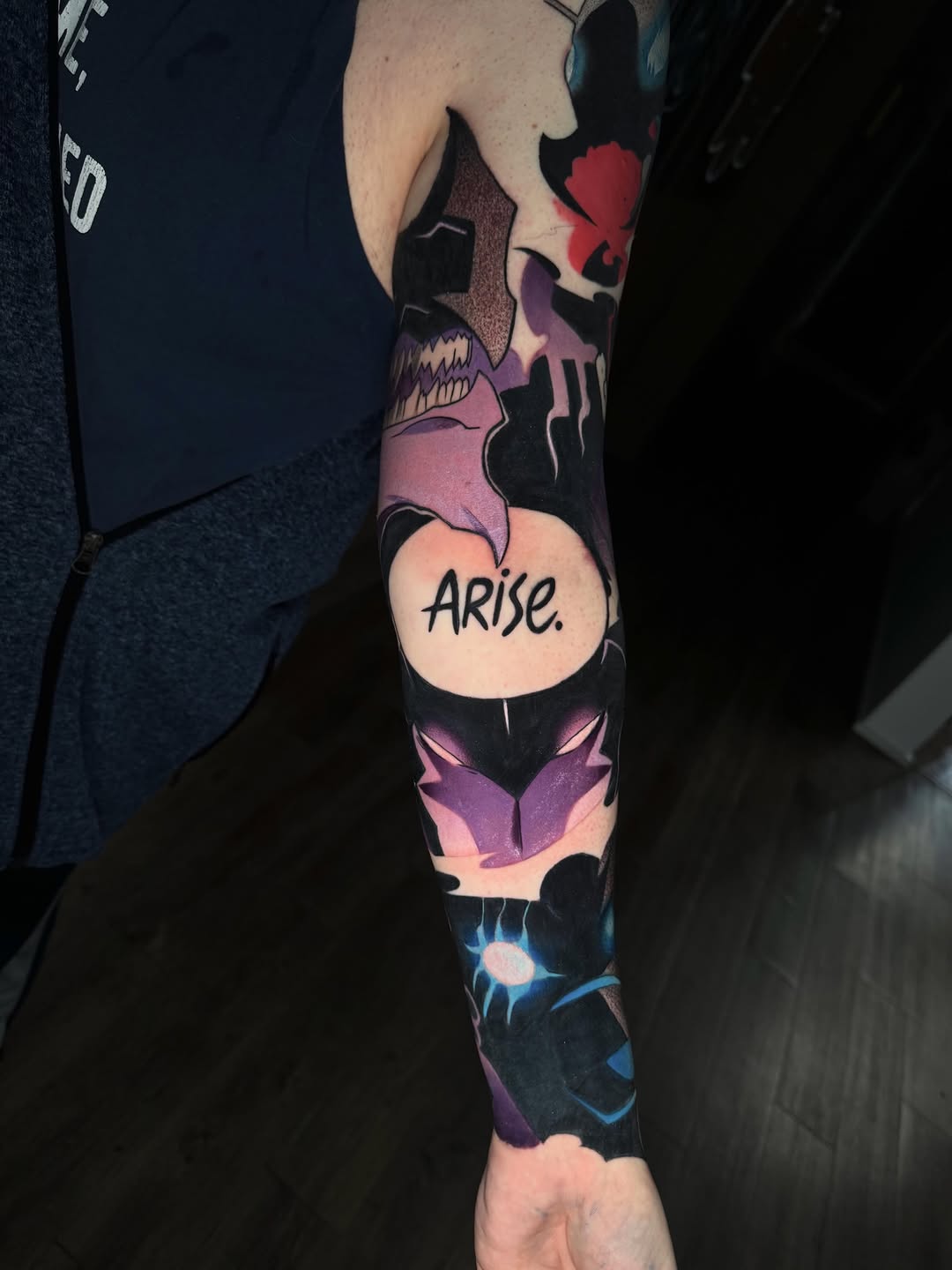 Tattoo by @rustik_uno — anime, lettering_script