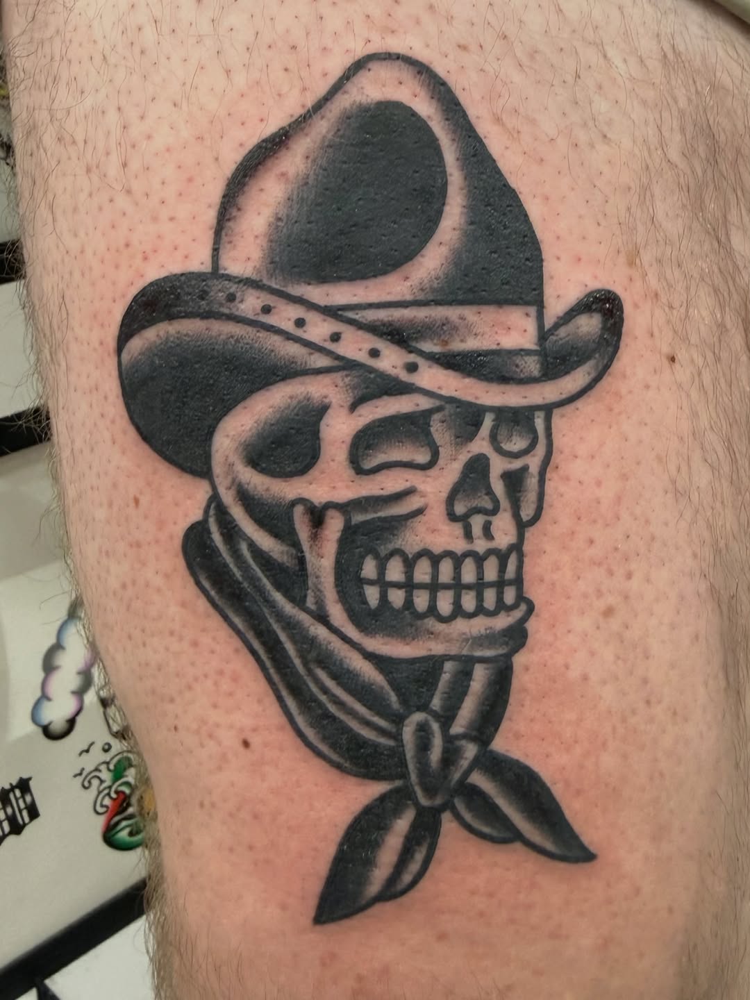 Tattoo by @drewgilestattoo — american_traditional, blackwork