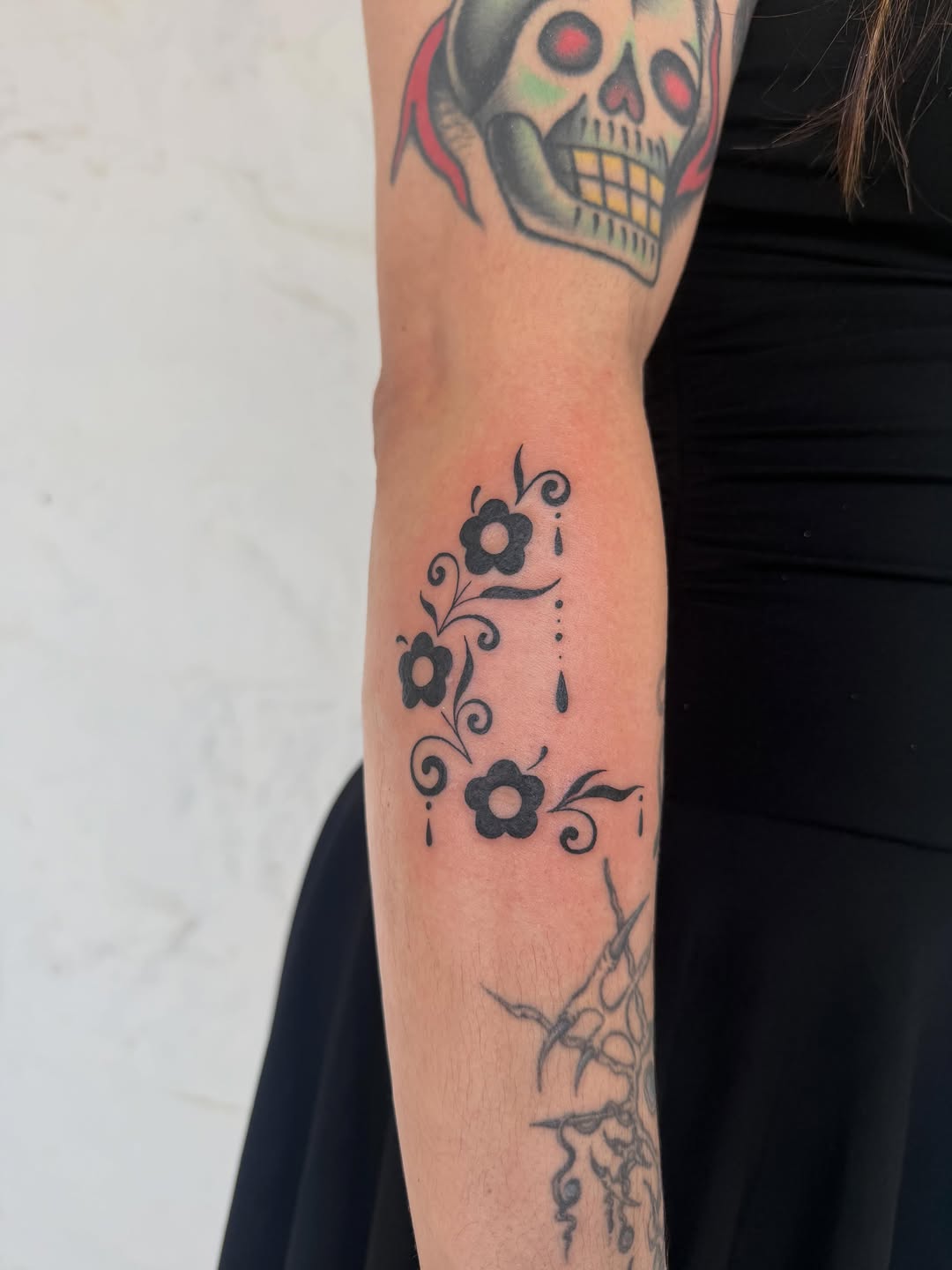 Tattoo by @meatofsnail — blackwork